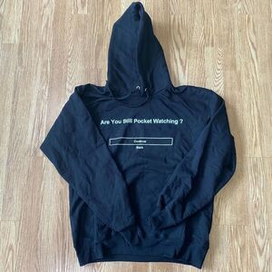 Are You Still Pocket Watching? Smiley Face Hoodie Black Small